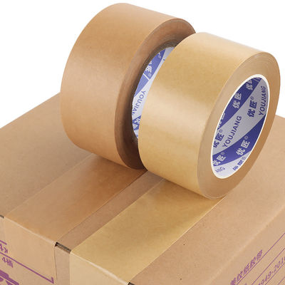 Cintas de papel reforzadas con fibra de vidrio reciclables Cintas de sellado Kraft gomadas