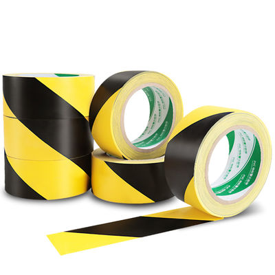 12 mm de PVC de peligro cinta de color negro y amarillo OEM