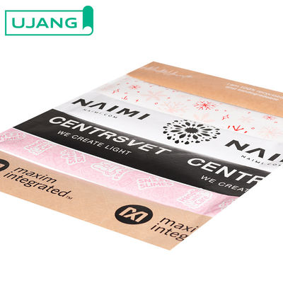 Tela de embalaje de papel kraft biodegradable ecológico, de logotipo, de embalaje reciclable, de escritura, de envío, de sellado