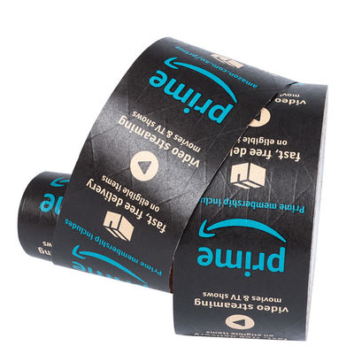 Envases biodegradables personalizados con diseño de logotipo cinta de embalaje eco amigable paquete frágil embalaje de papel Kraft cinta de goma con logotipo
