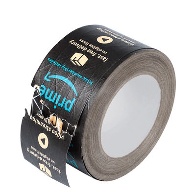 Logotipo impreso a medida Apariencia activada por agua Papel adhesivo reforzado gomado y película cinta de papel Kraft para sellar cartones