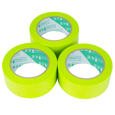 Cinta de mascarado verde Resistencia a la radiación UV 30 días Alta temperatura 120 grados Washi papel de pintura cinta para pintura de automóviles