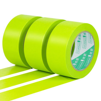 Cinta de enmascarar Washi para automoción de alta temperatura de 120 grados de una sola cara, cinta de papel verde de 30 mm de ancho para uso automotriz