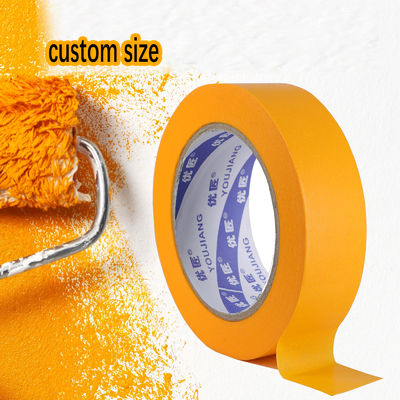 Cinta adhesiva Washi dorada para enmascarar naranja, cinta adhesiva para interiores para decoración, cinta adhesiva para pintores sin residuos y fácil de rasgar