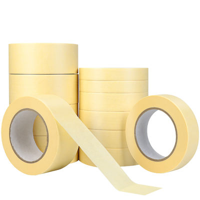 Amarillo UV Resistente a la temperatura Resistente al agua Pintores cinta de enmascaramiento para pintura por aerosol Mascaramiento tamaño personalizado